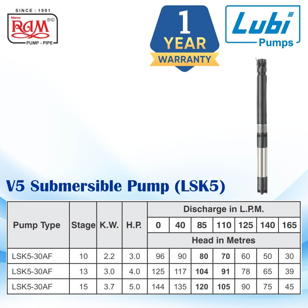 LUBI V5 Submersible Pump (LSK5)